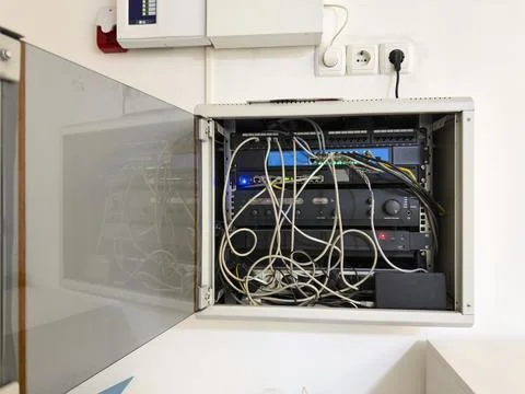 Network Control Panel Installation Technology Stock-Fotos