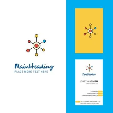 Network  Creative Logo and business card. vertical Design Vector Stock Illustration