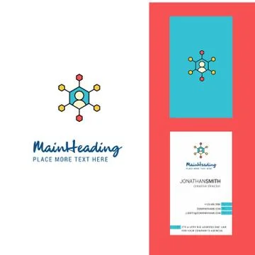 Network Creative Logo and business card. vertical Design Vector Stock Illustration