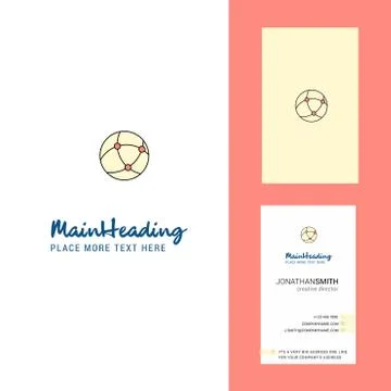 Network Creative Logo and business card. vertical Design Vector Stock Illustration