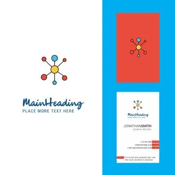 Network Creative Logo and business card. vertical Design Vector Stock Illustration