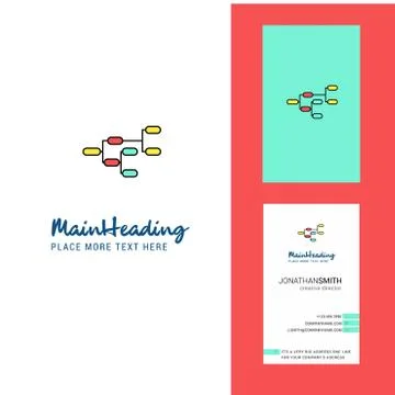 Network Creative Logo and business card. vertical Design Vector Stock Illustration