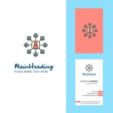 Network  Creative Logo and business card. vertical Design Vector Stock Illustration