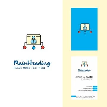 Network Creative Logo and business card. vertical Design Vector Stock Illustration