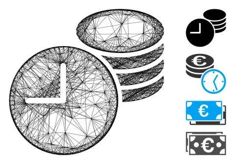 Network Credit Vector Mesh Illustrazione stock