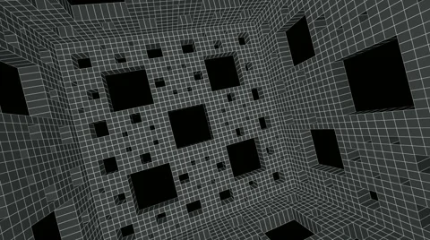Network Cube. Seamless loop Stock Footage 56570592