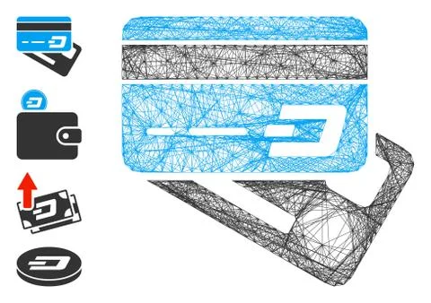 Network Dash Banking Cards Vector Mesh 스톡 일러스트