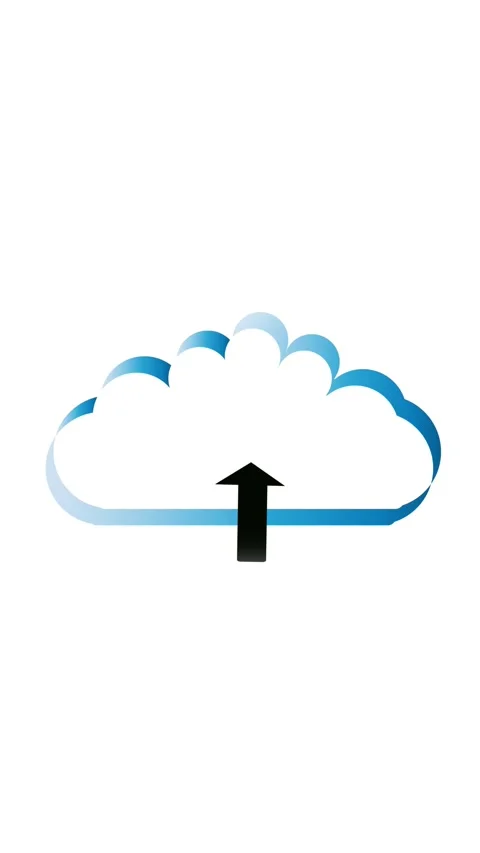 Network data backup cloud upload animation vertical video. Digital cloud co.. Stock Footage 321627750