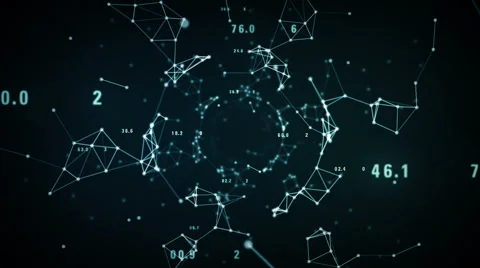 Network Data Blue Stock Footage 52187148