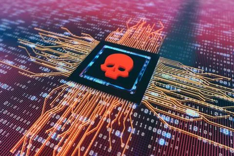 Network data circuit board and skeleton, intelligent core electronics Illustrazione stock