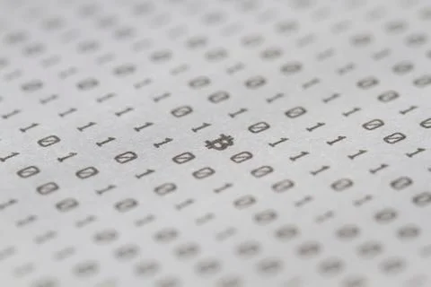 Network data code, bitcoin, big data transmission and storage 库存照片