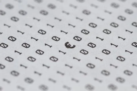 Network data code, Euro, big data transmission and storage Stock Photos