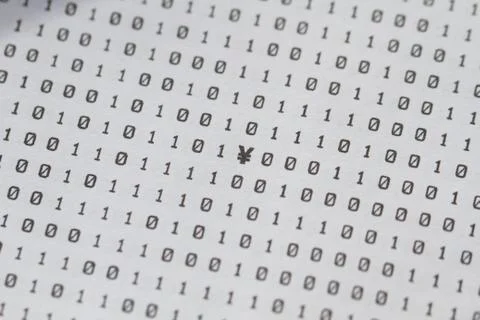 Network data code, RMB, big data transmission and storage 스톡 사진