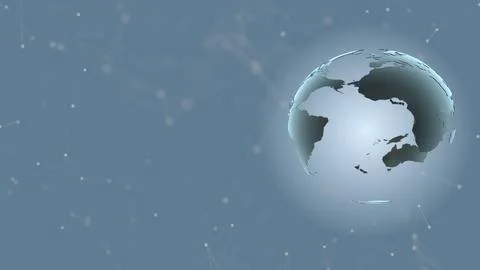 Network data connection technology digital background with earth Stock Illustration