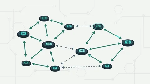 Network Data Flow Visualization Seamless Loop Abstract Mesh Connections Digital Stock Footage 341924821