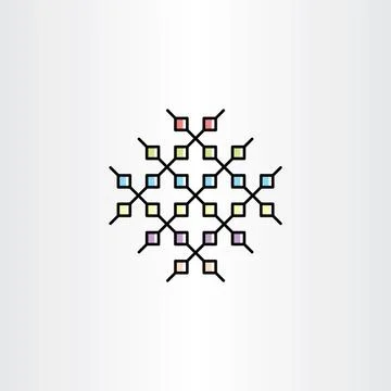 Network data icon connection vector Stock Illustration