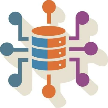 Network data icon for system analysis Stock Illustration