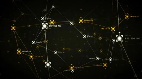 Network Data Points Black Stock Footage 49682346