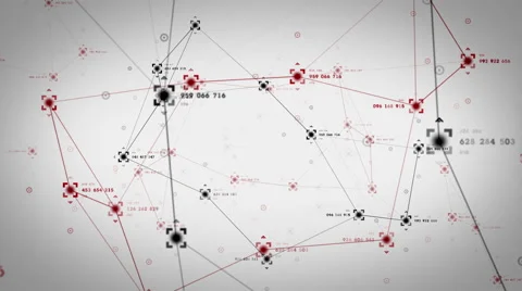 Network Data Points White Stock Footage 49682849