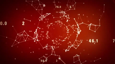 Network Data Red Video stock 52187247