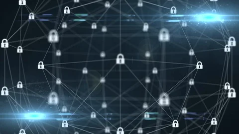 Network data security in cloud computing Internet of things IOT 3D render 動画素材 101667952