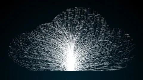 Network data security in cloud computing Internet of things IOT conceptual Stock Illustration