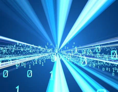 Network data transmission, big data technology Illustrazione stock