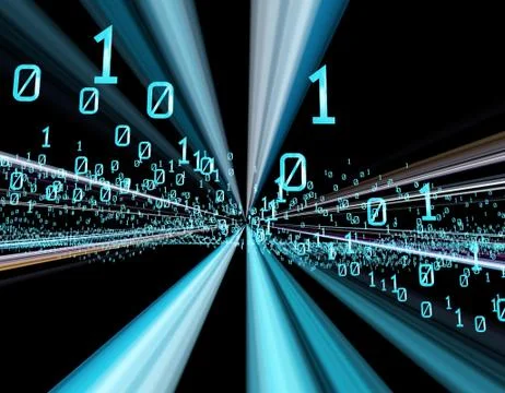 Network data transmission, big data technology Illustrazione stock