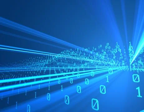 Network data transmission, big data technology Illustrazione stock