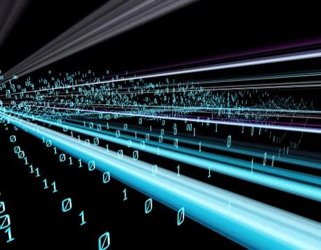 Network data transmission, big data technology Illustrazione stock