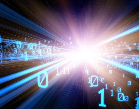 Network data transmission, big data technology Stock Illustration