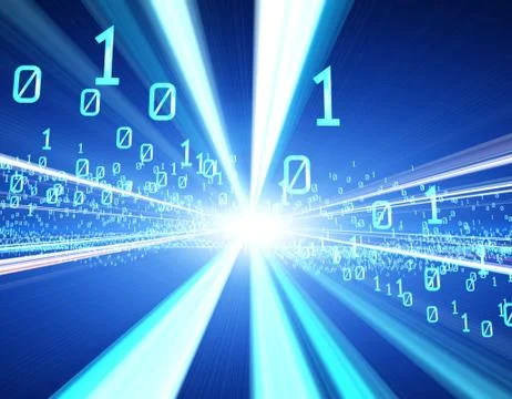 Network data transmission, big data technology Illustrazione stock