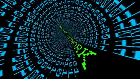 Network data tunnel Illustrazione stock