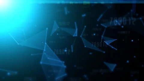 Network database connections 3D render background Stock Illustration