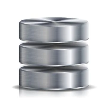 Network Database Disc Icon Vector. Highly Detailed Illustration Of Computer Hard Stock Illustration