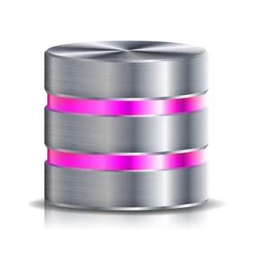 Network Database Disc Icon Vector. Highly Detailed Illustration Of Computer Hard 스톡 일러스트
