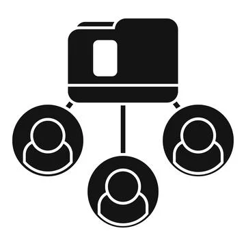 Network database icon simple vector. Platform system Illustrazione stock