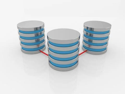 Network database on a white background. Stock Illustration