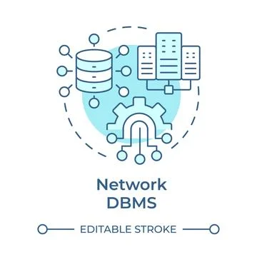 Network dbms soft blue concept icon Stock Illustration