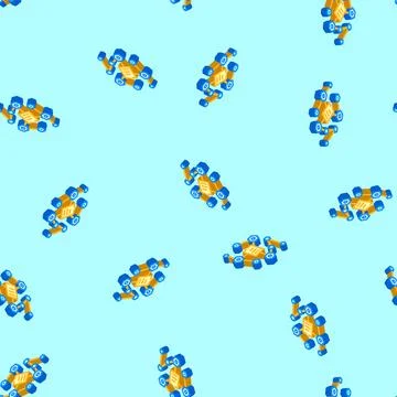 Network decentralized application isometric icon seamless pattern Stock-Illustration