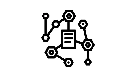 Network decentralized application line icon animation Stock Footage 326751589