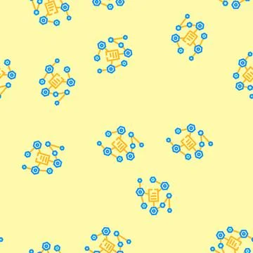 Network decentralized application vector seamless pattern イラスト素材