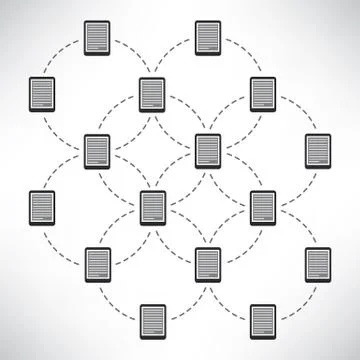 Network Design Concept With Mobile Devices Illustrazione stock