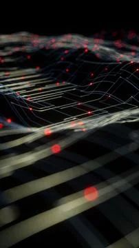 A network design displays lines and points representing security and virus Stock Photos