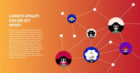 Network design over gradient background, vector illustration. Stock Illustration