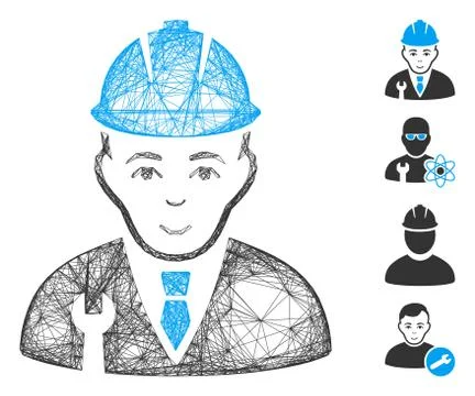 Network Developer Vector Mesh Stock Illustration