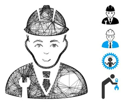 Network Developer Vector Mesh Stockillustratie
