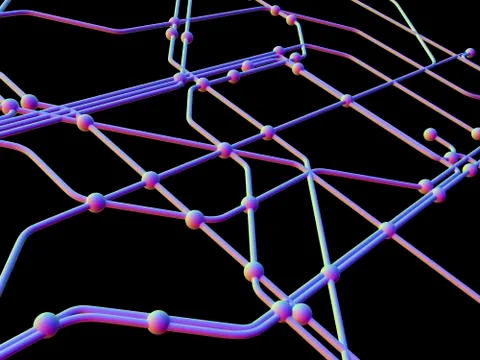 Network diagram Stock Illustration