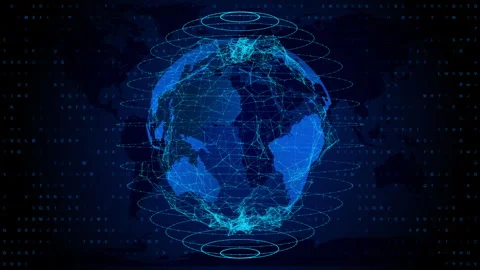 Network of digital business global security system video animated background Stock Footage 335916249