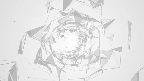 Network Digital communication and technology background with lines and dots Video stock 117831997